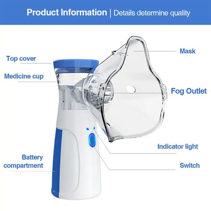 Portable Ultrasonic Rechargeable Mesh Nebulizer Machine